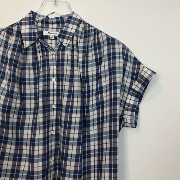Madewell Central Linus Plaid Split Back Shirt XS - Picture 7 of 7